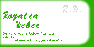 rozalia weber business card